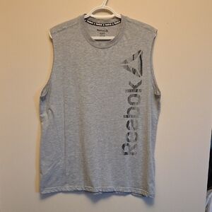 Reebok Men's Muscle Gray Tank Top Size L